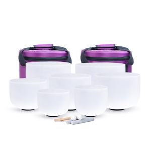 7 Stuks Mat Kwarts Kristal Klankschalen C D E F G A B Noten <span class=keywords><strong>Met</strong></span> Hoes Een Set 432Hz Muziekinstrumenten & Accessoires - Product Image 1