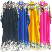 Vestidos informales bordados para mujer, moda musulmana y árabe, Ramadán, Abaya, caftán, Túnica, ropa islámica, 2021