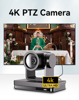 Système de caméra PTZ multi-protocoles 4K 12X à suivi automatique pour salles de conférence et réunions d'églises, idéal pour la diffusion en direct