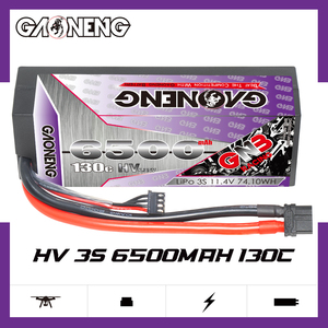 แบตเตอรี่ LiPo GNB GAONENG 6500MAH 3S HV 11.4V 130C XT60 พร้อมสายเคเบิลและกล่องแข็ง สำหรับรถแข่ง RC ขนาด 1/8 1/10 เรือ RC และงานอดิเรก RC - Product Image 2