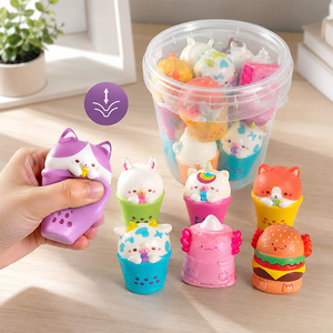Nouveauté : Figurines Squishies en PU à remontée douce, jouets sensoriels à presser, décorations de bureau, cadeaux de fêtes pour enfants TOYSRUNNER - Product Image 6