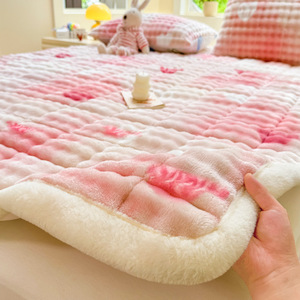 Sábanas de Felpa Coral, Sábana Plana Suave de Microfibra, Protector de Colchón, Juego de Ropa de Cama para Invierno - Product Image 6