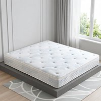 Matelas hybride simple, rafraîchissant, durable, fermeté moyenne, design contemporain, épaisseur 25 cm, compressé, mobilier de maison