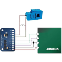 Capteur de courant alternatif non invasif SCT-013-000, transformateur à noyau divisé 100A/50mA, sortie analogique pour Arduino, compteur d'énergie intelligent