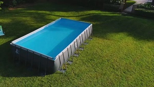 B02 <span class=keywords><strong>INTEX</strong></span> Équipement de natation et de plongée, baignoire froide, piscine de villa, piscine rectangulaire familiale, cadre en tuyau de 32 pieds - Product Image 5