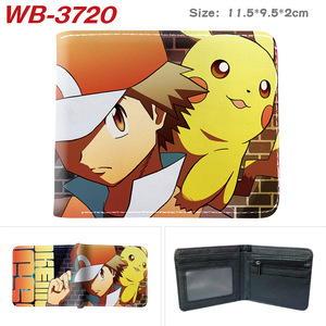 Portefeuille en cuir PU avec motif de dessin animé Pokémon Gengar Snorlax Pika, porte-cartes d'identité, porte-monnaie, portefeuilles en gros, porte-billets personnalisé - Product Image 2