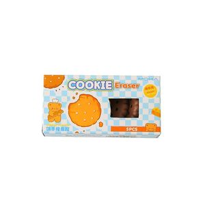 Borrador con forma de galleta simulada, paquete de 5 unidades para estudiantes, útiles escolares - Product Image 5