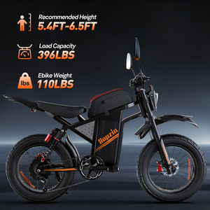 Bicicleta Eléctrica Todoterreno Bopzin 60v 35Ah con Suspensión Completa, Fabricante de Bicicletas Eléctricas Q20, Logotipo Personalizado - Product Image 1
