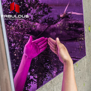 FABULOUS 1220x 2440mm 4x8ft 3mm環境に優しいアクリルミラーシート切断カスタマイズ可能なバイオレットパネル広告/壁用 - Product Image 2