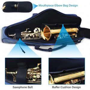 กระเป๋าใส่แซกโซโฟน BSCI Alto Saxophone Case 1200D ผ้าหรูหราบุหนา 15 มม. แบบสะพายหลัง - Product Image 3