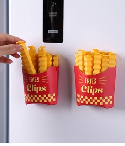 Clips para Bolsas con Forma de Papas Fritas, Accesorios de Cocina Bonitos, con Caja de Plástico Magnética, <span class=keywords><strong>Clip</strong></span> de Sellado de Alimentos para Mantener la Frescura - Product Image 5