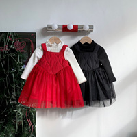 Robe de princesse en maille à bretelles pour filles Jenny Kids, style coréen, nouvelle collection 2026, tenue de Noël et du Nouvel An