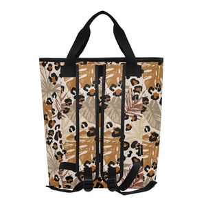Bolsa Térmica Grande con Estampado de Leopardo, Colección Aloha, con Diseño de Hojas de Kalo Hawaianas, para Entrega de Comida a Domicilio - Product Image 2