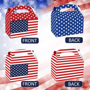 Paquet de 12 boîtes de friandises patriotiques pour la fête du drapeau américain Goodie Candy Present Boîtes recyclées pour le 4 juillet Jour de l'indépendance - Product Image 3
