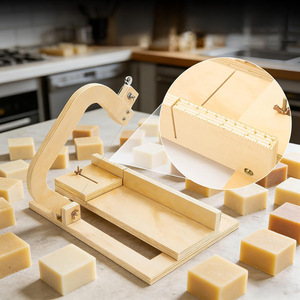 Cortador de jabón de madera con cuchilla de hilo para hacer jabón casero y herramientas para hornear queso - Product Image 5