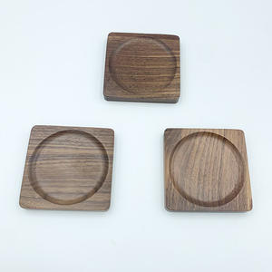 Sous-verre personnalisé pour boissons, café, thé, en bois, carré, rond, artisanal - Product Image 1