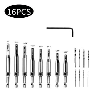 مجموعة من 4/7/8/16 قطعة من لقم الحفر ذاتية التمركز HSS للمفصلات وقضبان الأدراج - Product Image 2