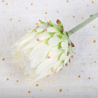 Fleur artificielle King Protea en soie élégante haut de gamme faite à la main pour la décoration intérieure Occasions de fête-Mariage Graduation Pâques