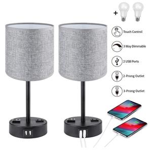 Nordic Style Modern Eco-Friendly Metal Paper Shade LED Desk <b>Lamp</b> with <b>USB</b> for Living Room Decoration - Product Image 2