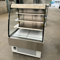 Réfrigérateur Vitrine Multidecks en Acier Inoxydable Personnalisable pour Supermarché, Refroidisseur d'Air Ouvert, Armoire Réfrigérée pour Boissons et Produits Laitiers