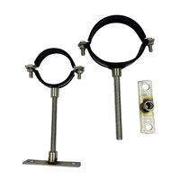 Kit de suspension de tuyau en acier inoxydable 304 avec revêtement EPDM, tige filetée avec plaque de fixation pour tuyau de drainage