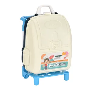 Zhiqu Unisex Tableware Trolley Toy for 2-4 and 5-7 Years Old suitcase box toy play house toys