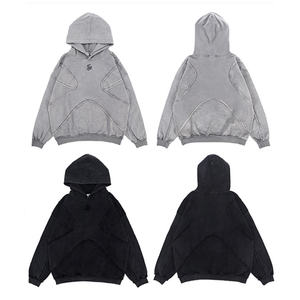 Sudaderas Unisex de Alta Calidad, Estilo Y2K, Talla Grande, Personalizadas, 100% Algodón, Teñido Liso, Transpirables, Desgastadas, Bordadas - Product Image 5