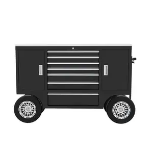 JZD Custom Racing Tool Pit Boxes Wagon Cart Heavy Duty Transport Tool Carts Platform Truck Cart Trolley Truck S