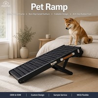 Höhenverstellbare Hunderampe für Kleine und Mittlere Hunde Rutschfeste Hunderampe für Couch Sofa Bett Faltbar Einfache Aufbewahrung Innenbereich Heimgebrauch