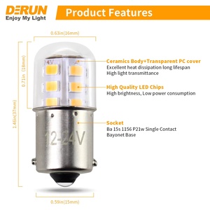 Mini <span class=keywords><strong>ampoule</strong></span> LED T17 12V 24V 2W BA15S BA15D, clignotants, lumières de lecture, éclairage de navigation, LED-MINI-BA15S - Product Image 4