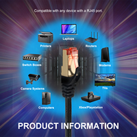 Kabel komunikasi kompatibel Ethernet jaket kabel Cat8 multifungsi bahan PVC kualitas tinggi