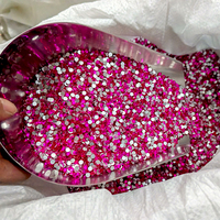 Venta al por mayor de fábrica: Paquete a granel de 14400 piezas de diamantes de imitación de cristal SS6-SS20, de base plana, sin termofijación, para arte de uñas y prendas de vestir.