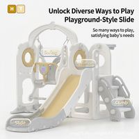 Ensemble de jeu multifonctionnel pour bébé, toboggan et balançoire en plastique, équipement de jeu intérieur sûr, adapté aux tout-petits, utilisation quotidienne en salle de jeux familiale