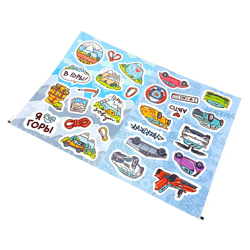 Waterproof Cute Decorative stickers Vinyl Anime Label Custom Logo Sticker Label Laptop Cartoon Custom Stickers Sheet