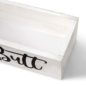 2024 Factory Custom Farmhouse White Wooden Toilet Paper Storage Rack <strong>Nice</strong> <strong>Butt</strong> Bathroom Decorative Box - Product Image 6