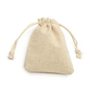 Reusable Foldable Washable Soft Cotton Fabric <b>Drawstring</b> Bags with Polyester Lining for Travel Shoes & Accessories Storage - Product Image 3