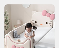Massivholz Moderne Kinder bett Bett Lagerung Umwelt freundliche langlebige weiche rosa Muschel form Prinzessin Design für Mädchen Schlafzimmer