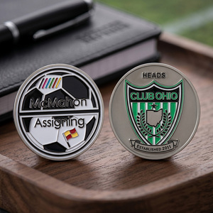 Crea la Tua Moneta Personalizzata con Logo, in Lega <span class=keywords><strong>di</strong></span> Zinco, Smalto Morbido, per Club <span class=keywords><strong>di</strong></span> Calcio, Arbitri, Moneta da Lancio, Token - Product Image 3