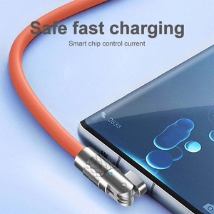 <span class=keywords><strong>Cable</strong></span> de carga USB LED giratorio de 120W de aleación de Zinc de 180 °, superrápido, 1800mA, <span class=keywords><strong>tipo</strong></span> <span class=keywords><strong>C</strong></span> grueso para ordenador de impresora de escáner <span class=keywords><strong>Huawei</strong></span> - Product Image 6