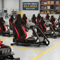 Cockpit de simulateur de course en métal, fabrication chinoise, cadre stable compatible Fanatec Moza Direct Drive, OEM&ODM personnalisé, version anglaise globale