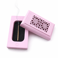 Boîte à encens miniature en bambou très vendue au Moyen-Orient - Porte-encens en bois portable pour la maison et les cadeaux