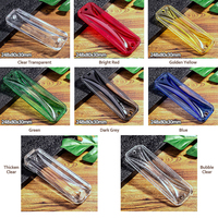 Carreau de verre à motif de cristal Blocs de briques de verre à bande de forme spéciale transparente à faible teneur en fer avec trou pour cloison d'écran