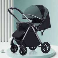 Poussette bébé avec fonctions assise et couchée, bidirectionnelle, légère et pliable pour enfants