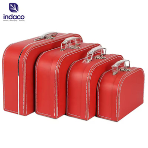Fashion Solid Paper Suitcase <b>Box</b> Wholesale, Beautiful Hard Cardboard <b>Gift</b> Case With Handle For <b>Present</b> Packaging Custom Print - Product Image 2