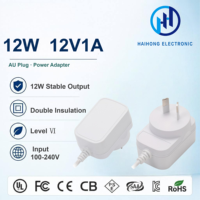 Adaptateur secteur fiable 12V 1A 12W, transformateur AC/DC à découpage homologué SAA, prise AU pour dispositifs médicaux et vidéosurveillance