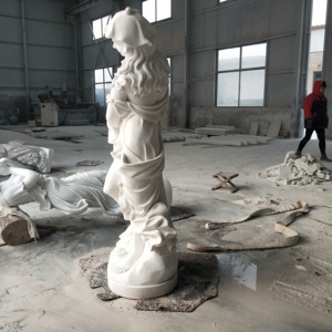 Stile moderno a grandezza naturale angelo alato in marmo scultura statuaria da <span class=keywords><strong>giardino</strong></span> all'aperto decorazione statuetta - Product Image 6