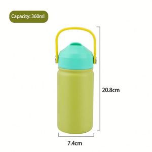 Gobelet isotherme personnalisé en acier inoxydable à double paroi de 16 oz avec base en silicone au design moderne pour la rentrée scolaire des enfants - Product Image 4