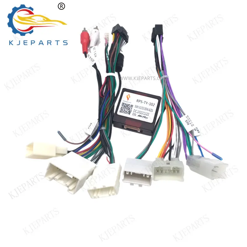 Automotive 10 Pin 18 Pin Adapter Android Wire Harness For Toyotas Landcruser Prados 120 2003-2009 With Auto 9 Inch Frame