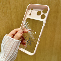 Funda Transparente con Espacio para Foto en Colores Pastel para iPhone 18 17 16 15 Pro Max, Fundas Transparentes para iPhone 18 al por Mayor
