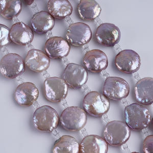 Cadena de Perlas de Agua Dulce Sueltas de Zhuji, 18 cm, 12-13 mm, Color Rosa Natural, Perlas Redondas, Estilo Barroco - Product Image 2